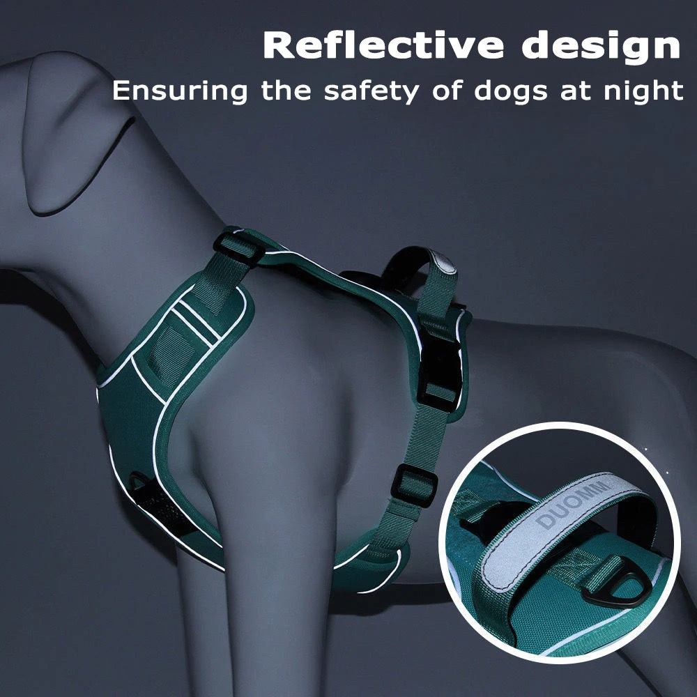 PawVault Pro Dog Harness with AirTag Holder — No Pull, Reflective & Escape Proof