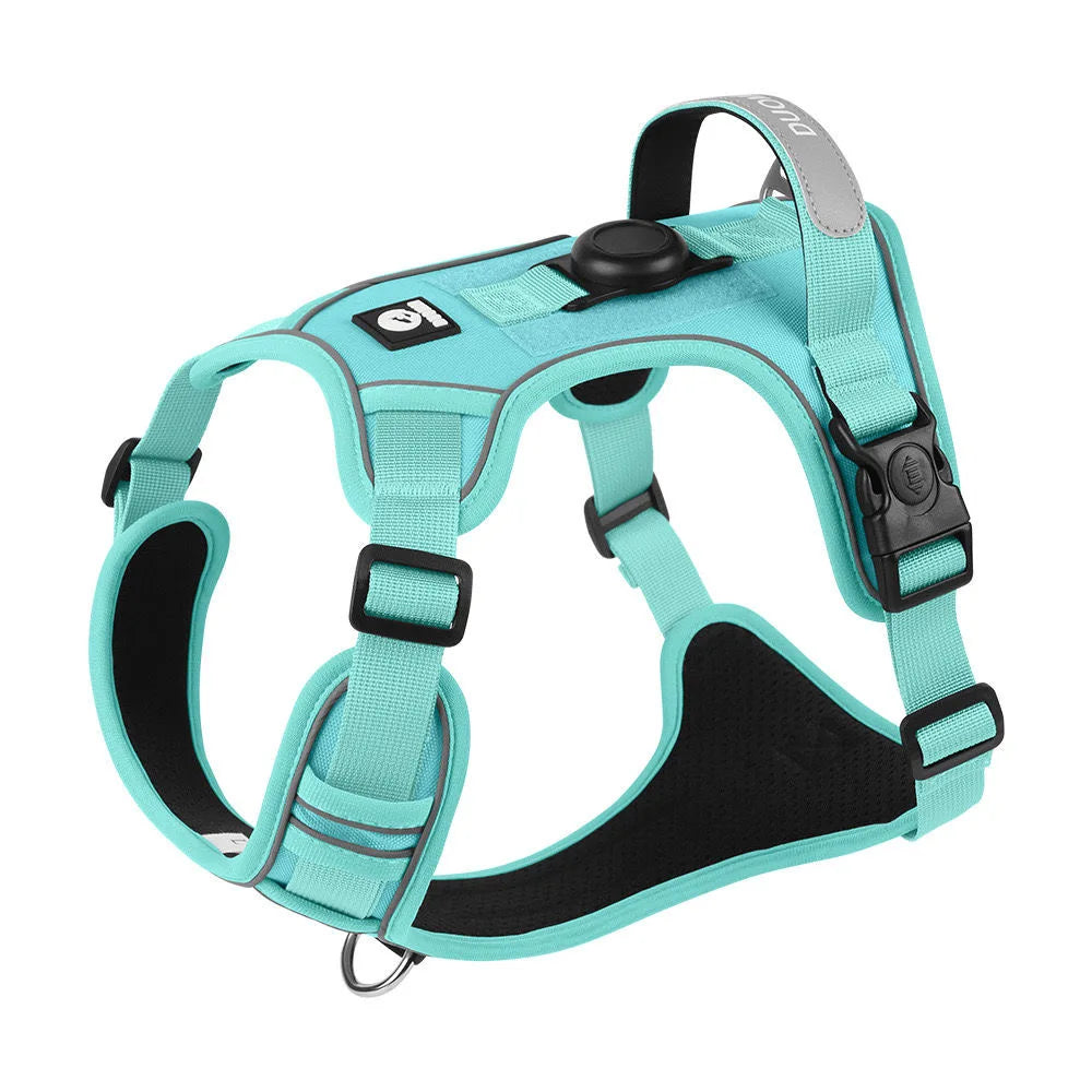 PawVault Pro Dog Harness with AirTag Holder — No Pull, Reflective & Escape Proof