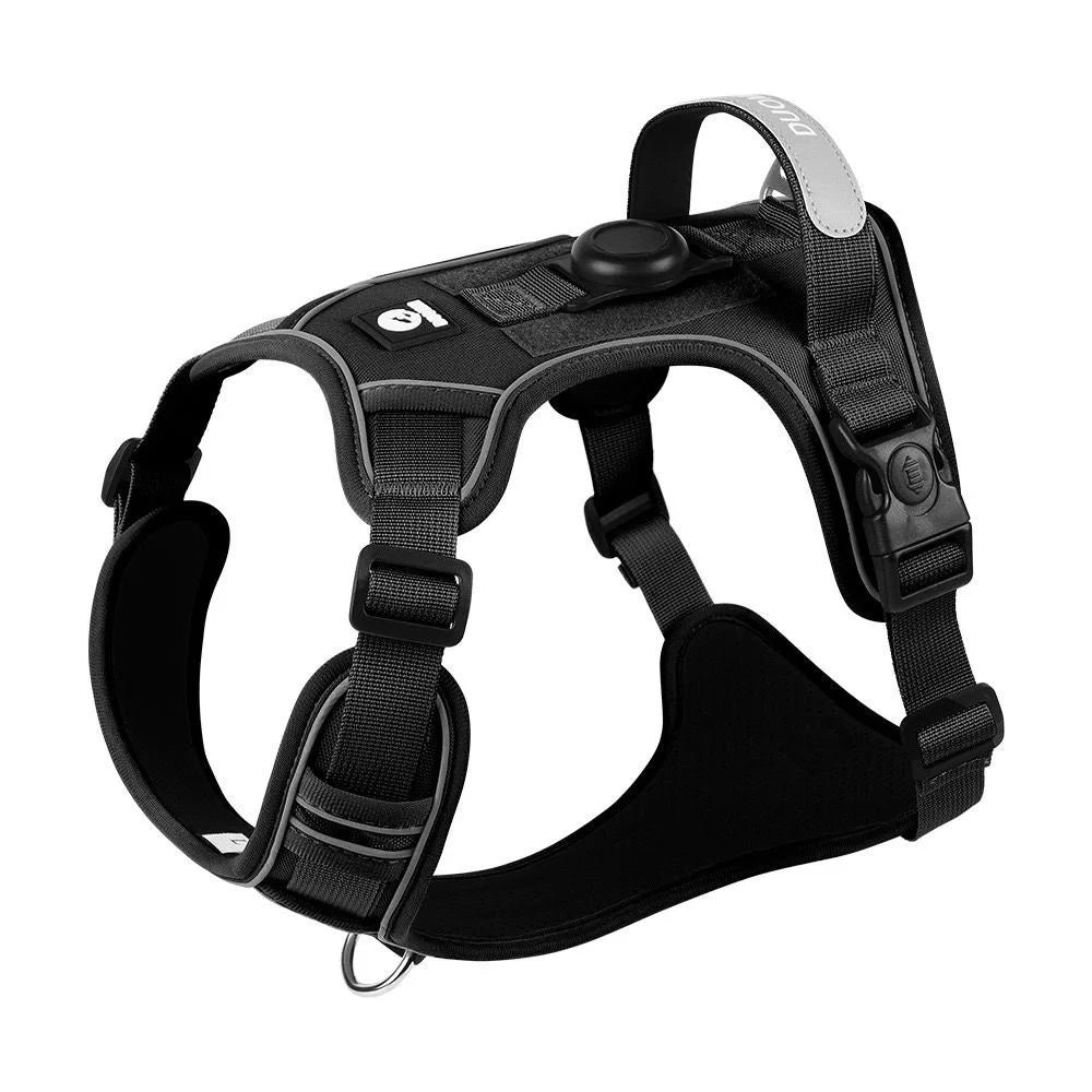 PawVault Pro Dog Harness with AirTag Holder — No Pull, Reflective & Escape Proof