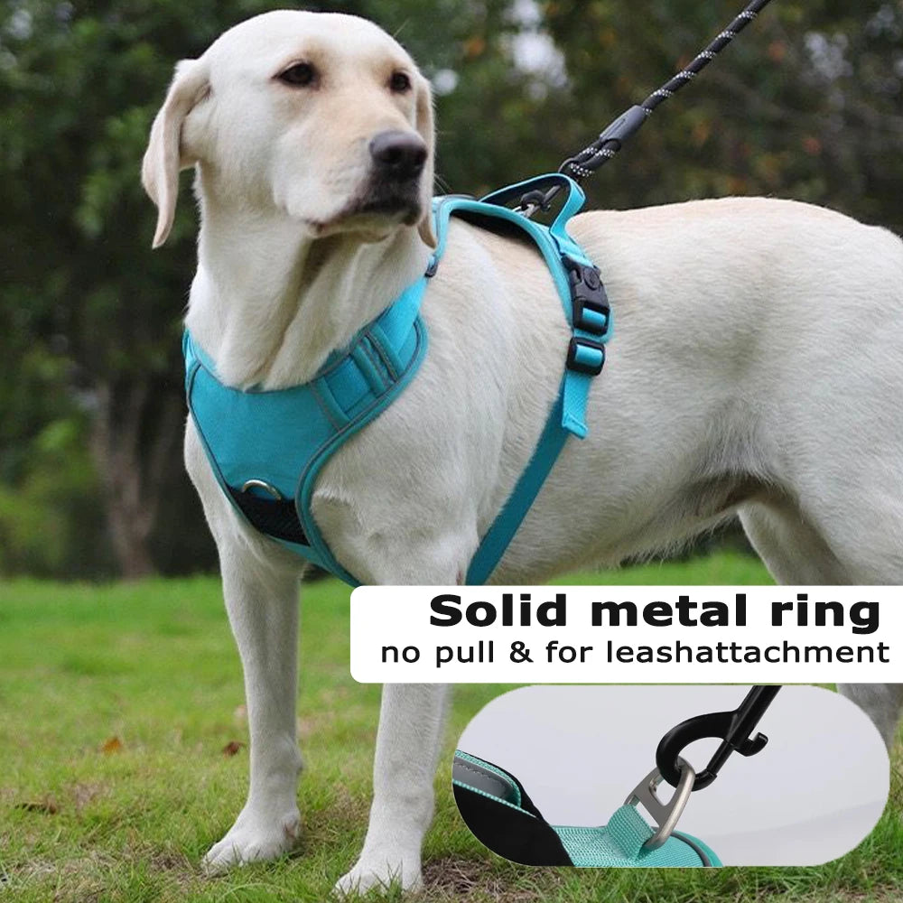 PawVault Pro Dog Harness with AirTag Holder — No Pull, Reflective & Escape Proof