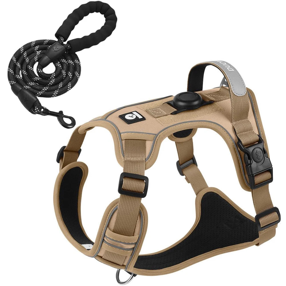 PawVault Pro Dog Harness with AirTag Holder — No Pull, Reflective & Escape Proof