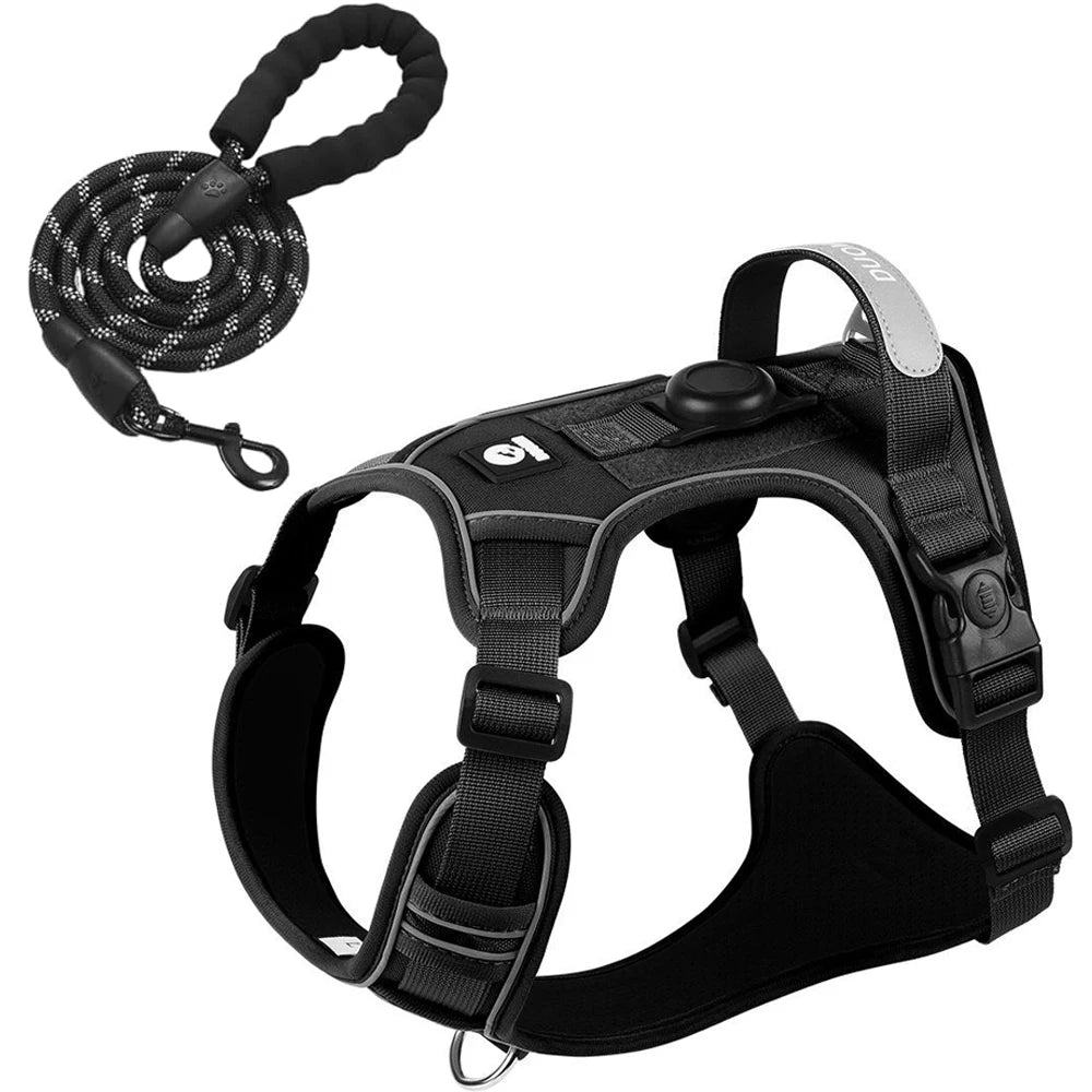 PawVault Pro Dog Harness with AirTag Holder — No Pull, Reflective & Escape Proof