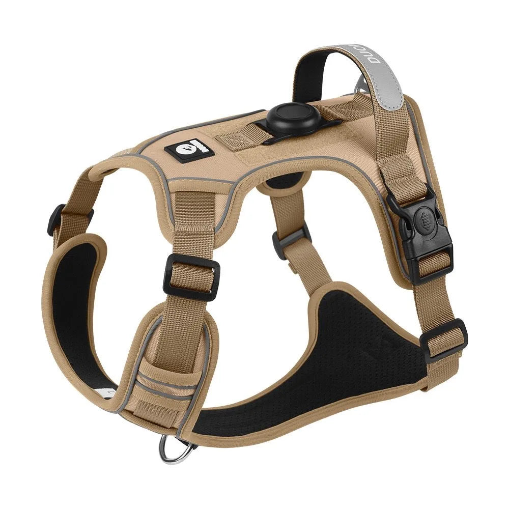 PawVault Pro Dog Harness with AirTag Holder — No Pull, Reflective & Escape Proof