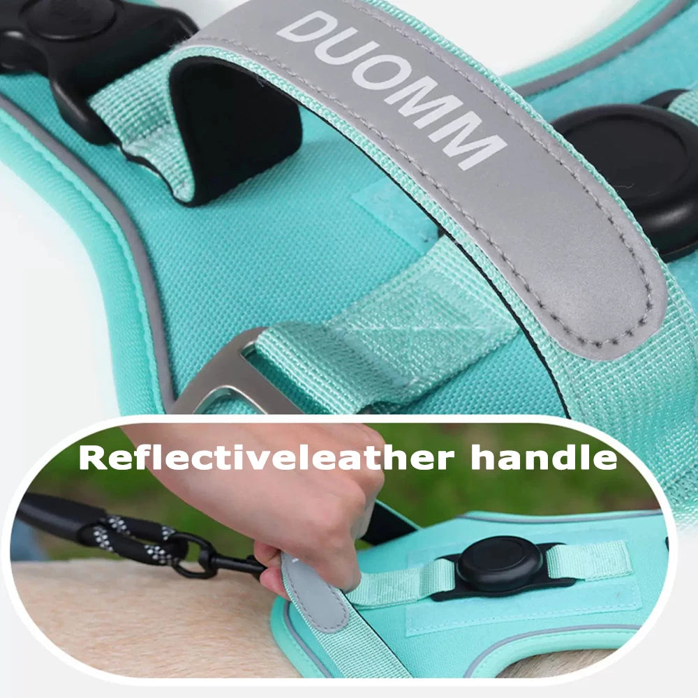 PawVault Pro Dog Harness with AirTag Holder — No Pull, Reflective & Escape Proof